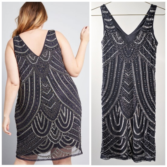 Roaring Revival Beaded Flapper Great Gatsby Dress - Picture 7 of 8
